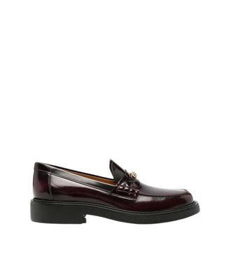 Tod's Maroon Logo Classic Loafer