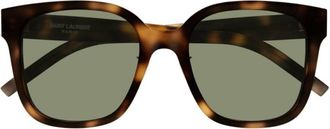 Saint Laurent Monogram Green Square Ladies Sunglasses SL M105/F 003 55