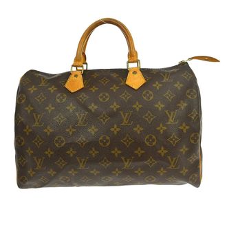 Louis Vuitton Speedy Handbag Monogram Canvas Brown Canvas Handbag (Pre-Owned)