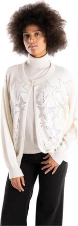 Brand Unique Maglia Cardigan - Dames - Vesten - Wit - XS - Wol - Truien & Vesten