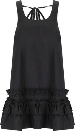 Ganni ABITO CON BALZE NERO GANNI