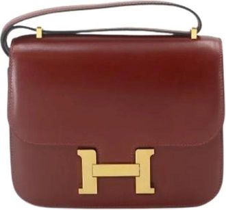 Herm&egrave;s Pre-owned Constance Schoudertas - Dames - Vintage Schoudertas - Rood - ONE Size - Vintage
