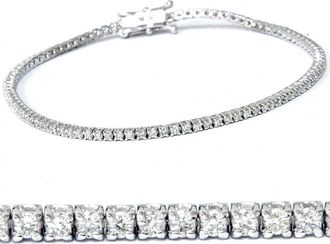 Pompeii3 14k White or Yellow Gold Round-Cut Diamond Tennis Bracelet 2cttw 7 Womens