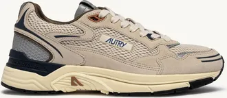 Autry HYPERWAY SNEAKERS IN SAND AND SPA BLUE SUEDE AND MESH