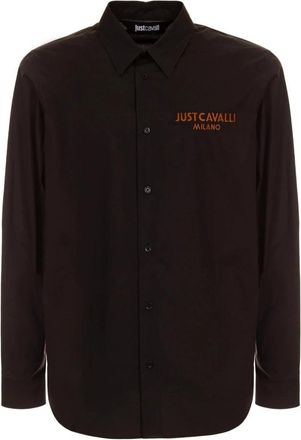 Just Cavalli Overhemden - Heren - Casual Overhemden - Zwart - S - Overhemden
