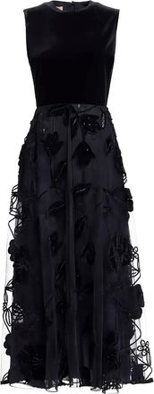 Elie Saab floral sleeveless maxi dress - Black