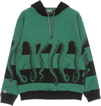 Octopus Lichtgewicht Hoodie met Octopus Logo - Heren - Hoodies - Groen - XL - Katoen - Hoodies & sweatvesten