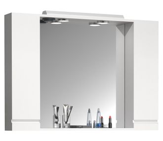 ebuy24 Armario De Ba&ntilde;o Vcm Atemporal Dimensiones Aprox. Al. 71 X An. 100 X P. 14 Cm Espacio De Almacenamiento Suficiente Armario De Espejo Con Iluminaci&oacute;n - 