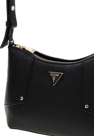 Guess Womens Shoulder Bag Black Polyurethane - Shoulder-Bags