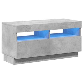 Berkfield Home TV Cabinet with LED Lights Concrete Grey 80x35x40 cm | Size: 80 x 35 x 40 cm