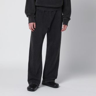 Entire studios Washed black cotton jogging trousers