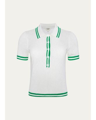 L'agence Calvin Striped-Trim Polo Shirt