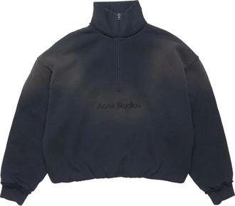 Acne Studios Felpa con logo ricamato - Blu