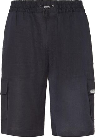 Philipp Plein Linen Short Trousers Coolkid Cargo