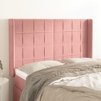 vidaXL Cabecero Con Orejas De Terciopelo Rosa 147x16x118/128 Cm Vidaxl