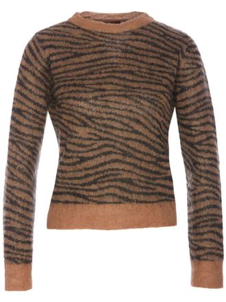 Max Mara Abadan sweater - women - Mohair/Polyamide/Wool - S - Brown