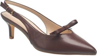 French Connection Quinny Slingback Kitten Heel in Chocolate at Nordstrom, Size 10