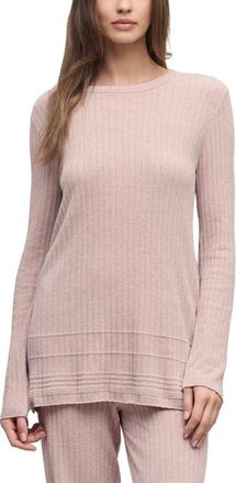 Barefoot Dreams CozyChic Ultra Lite Textured Ribbed Button Sweater in Teaberry at Nordstrom, Size X-Large