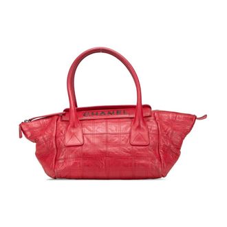 Chanel Bolso Tote Estructurado de Piel Pre-owned - Pre-owned - Mujer - Rojo - ONE SIZE
