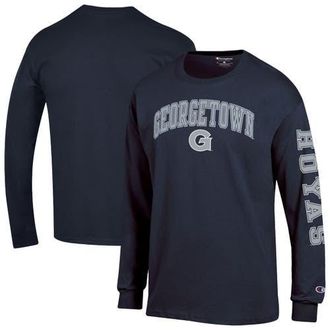 Champion Mens Champion Navy Georgetown Hoyas Arch Over Logo 2-Hit Long Sleeve T-Shirt at Nordstrom, Size Xx-Large