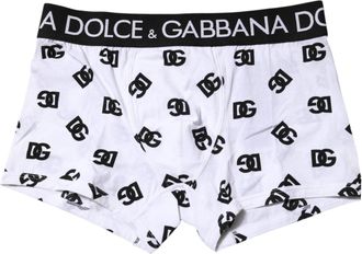 Dolce & Gabbana DG Logo Print Boxer Shorts - White