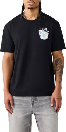 True Religion Buddha MFG Cotton Graphic T-Shirt in Jet Black at Nordstrom, Size Xxx-Large