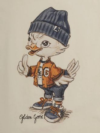 Golden Goose Kids Cartoon Print T-Shirt Ss26 Ch