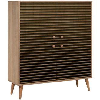 Dmora Aparador Dgiannin, Bufé de salón, Aparador de salón, Despensa de cocina, 95x36h111 cm, Roble - Dmora