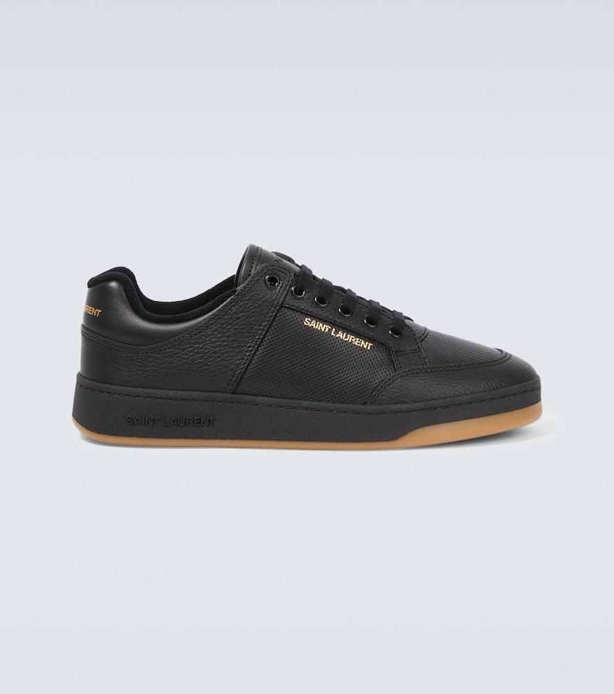 Black and gold saint laurent sneakers clearance