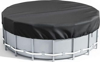 OEM Cubierta Redonda Para Piscina, Cubierta Solar Para Piscina Elevada De 3,05 M, Cubierta De Seguridad Impermeable Para Invierno, Resistente Al Sol Con C