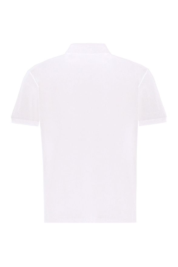 Logo-Embroidered Cotton Piqu&eacute; Polo - White