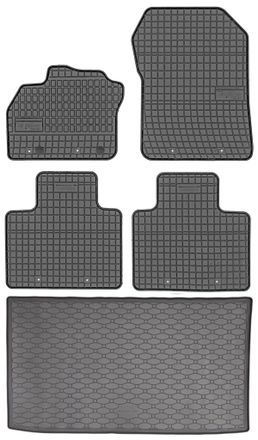 OEM Juego De Alfombrillas De Goma Para Renault Zoe Hatchback (2012-2024) + Alfombrilla Para El Maletero