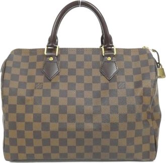 Louis Vuitton Brown Coated Canvas Boston Bag (Pre-Owned)