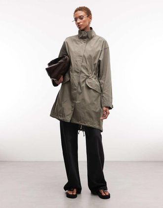 Weekday Parka da festival di media lunghezza lavaggio kaki-Verde