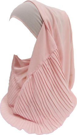 Lina & Lily Pleated Chiffon Muslim Hijab Head Scarf (Light Pink)