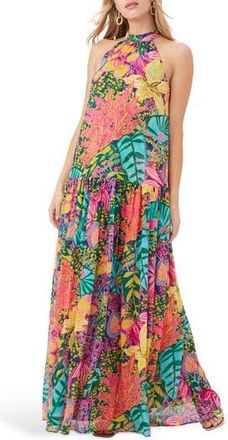 Trina Turk Kissimee Sleeveless Maxi Dress in Yellow Multi at Nordstrom Rack, Size X-Small