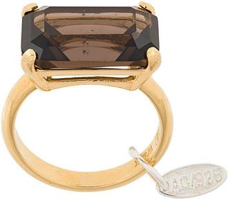Wouters & Hendrix A Wild Original! smoky quartz ring - women - quartz/Gold Plated Sterling Silver - 50 - Metallic