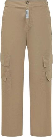 GCDS Gcds, Fitness, Heren, Beige, XL, Katoen, Logo-patch cargobroek