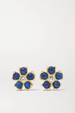 Jennifer Meyer Orecchini In Oro 18 Carati Con Lapislazzuli E Diamanti