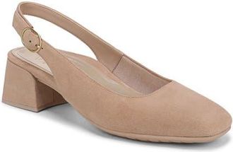 Vionic Reyes Block Heel Slingback Pump in Rugby Tan at Nordstrom, Size 7.5