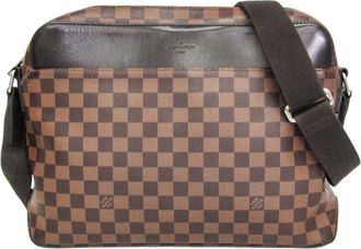 Louis Vuitton Jake Messenger Damier Brown Canvas Handbag (Pre-Owned)