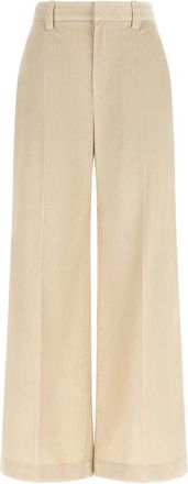 Brunello Cucinelli Broeken - Dames - Wijde Broeken - Beige - S - Broeken