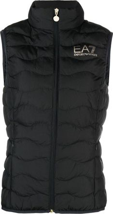 Emporio Armani Core padded gilet - women - Polyester/Polyester - M - Black