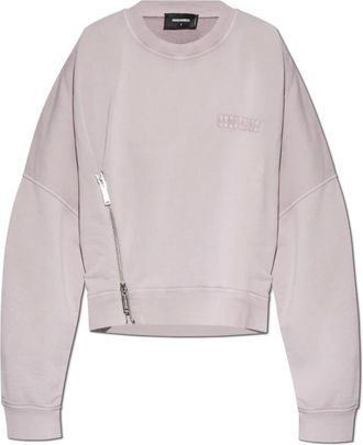 Dsquared2 Dames, Sweatshirts & Hoodies, Paars, Maat: XS Katoen