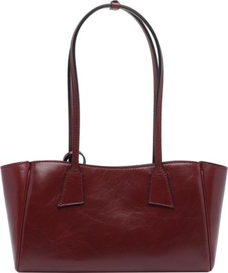 Hidesins Womens Shopper S Leather Shoulder Bag Wine Calf