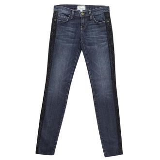 Current Elliott Current Elliot Skinny rolled ankle Jeans with Loved Tux Black Lace Size 26/66