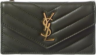 Saint Laurent Cassandre Leather Card Case
