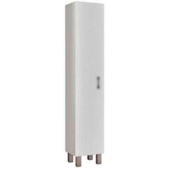 Savini Savini Colonna Mobile Bagno con 1 Anta - Bianco Nordico - 34x34x194 cm