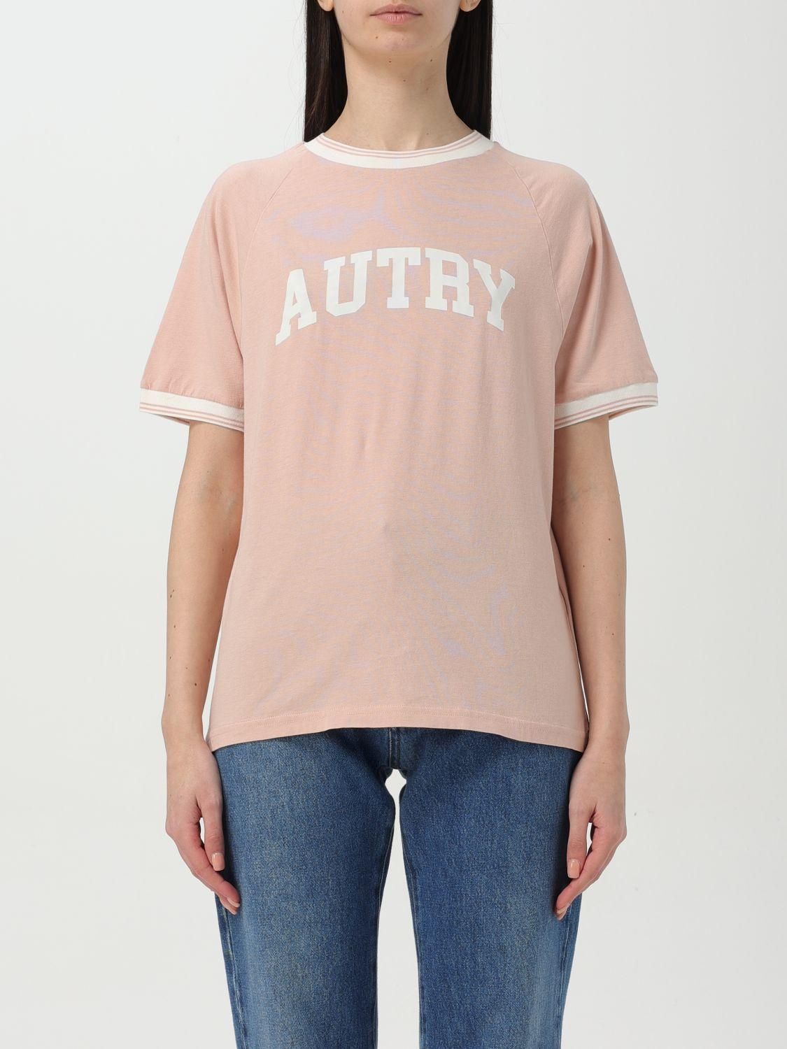 AUTRY 売れ筋商品|||オートリー Tシャツ トップス レディース T-shirts Pink Autry T-Shirt AUTRY Woman color Pink from $86.95 - on Stylight
