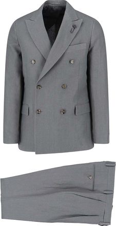 Lardini Double-breasted linen suit